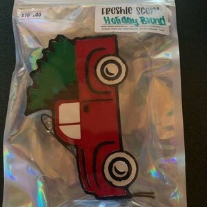 "Old Truck Carrying Christmas Tree" Car Freshie--Holiday Blend